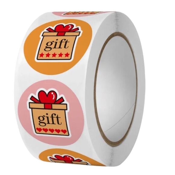 Gift Stickers Small Business Customer Appreciation Stickers 1" ROUND STICKER - Picture 1 of 4